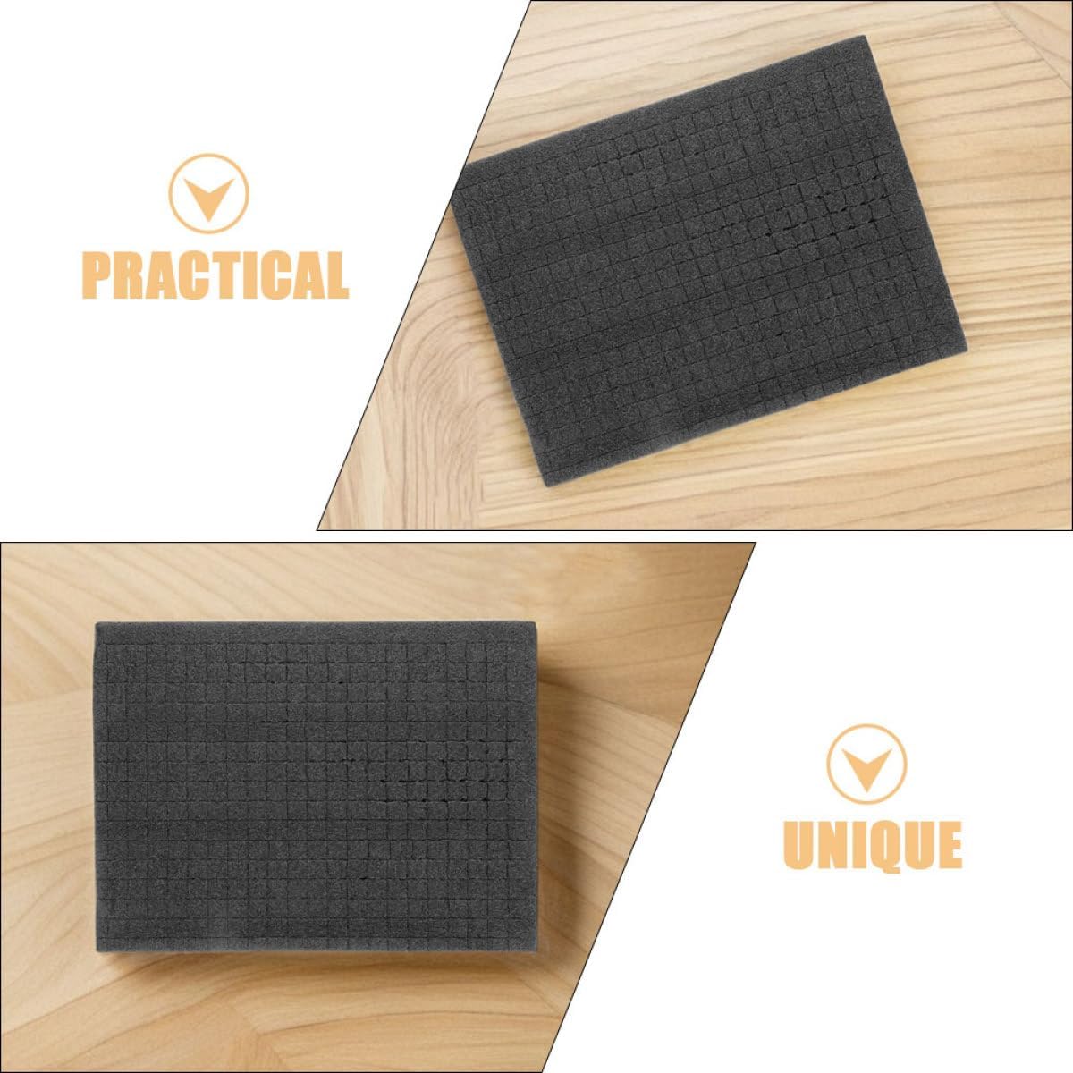 🔥 Angebote & Aktionen – Outanaya Pack of 2 Black Foam Inserts with Grid Structure, Shock-Absorbing Tool Box Inserts, Flexible DIY Cuts for Safe Tool Storage and Shipping Padding – Bild 3