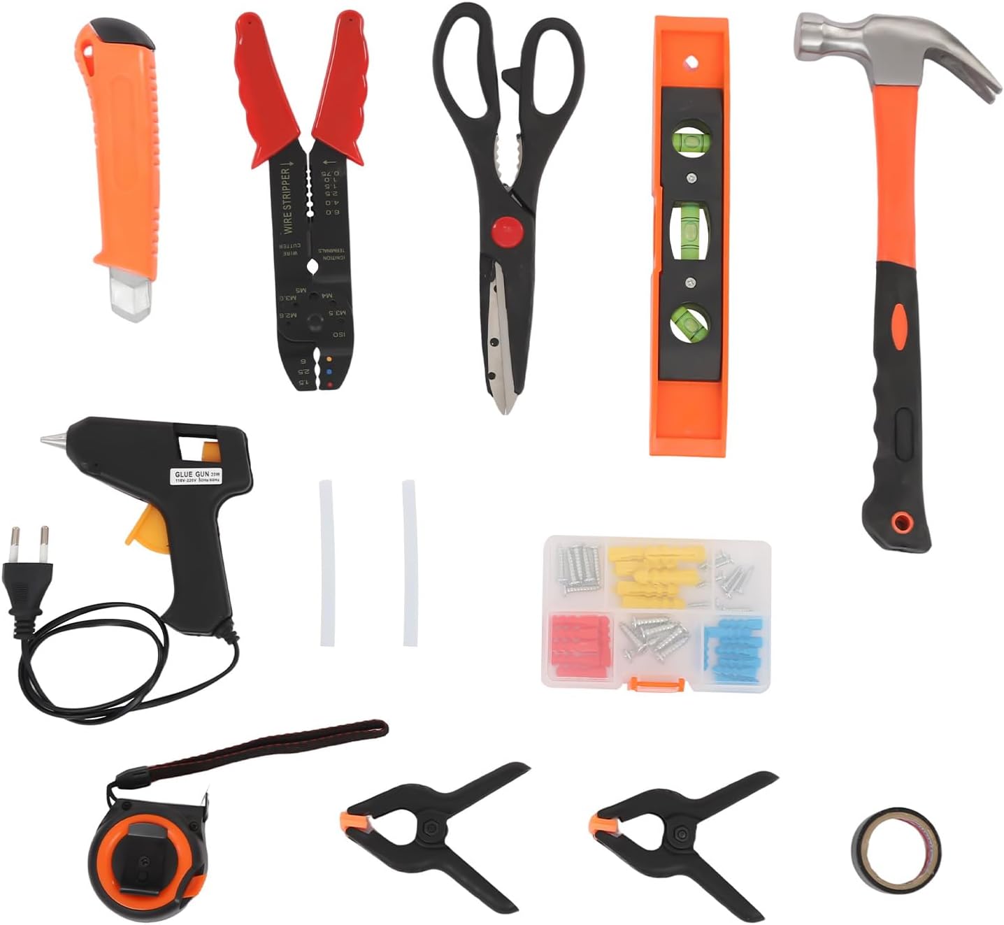 🔥 Angebote & Aktionen – Tool Box Filled 187-Piece Tool Set | Tools with Rubberised Handle | Lockable Workshop Case Equipped with Wrench, Hammer, Pliers, Screwdriver, Tool Box – Bild 3
