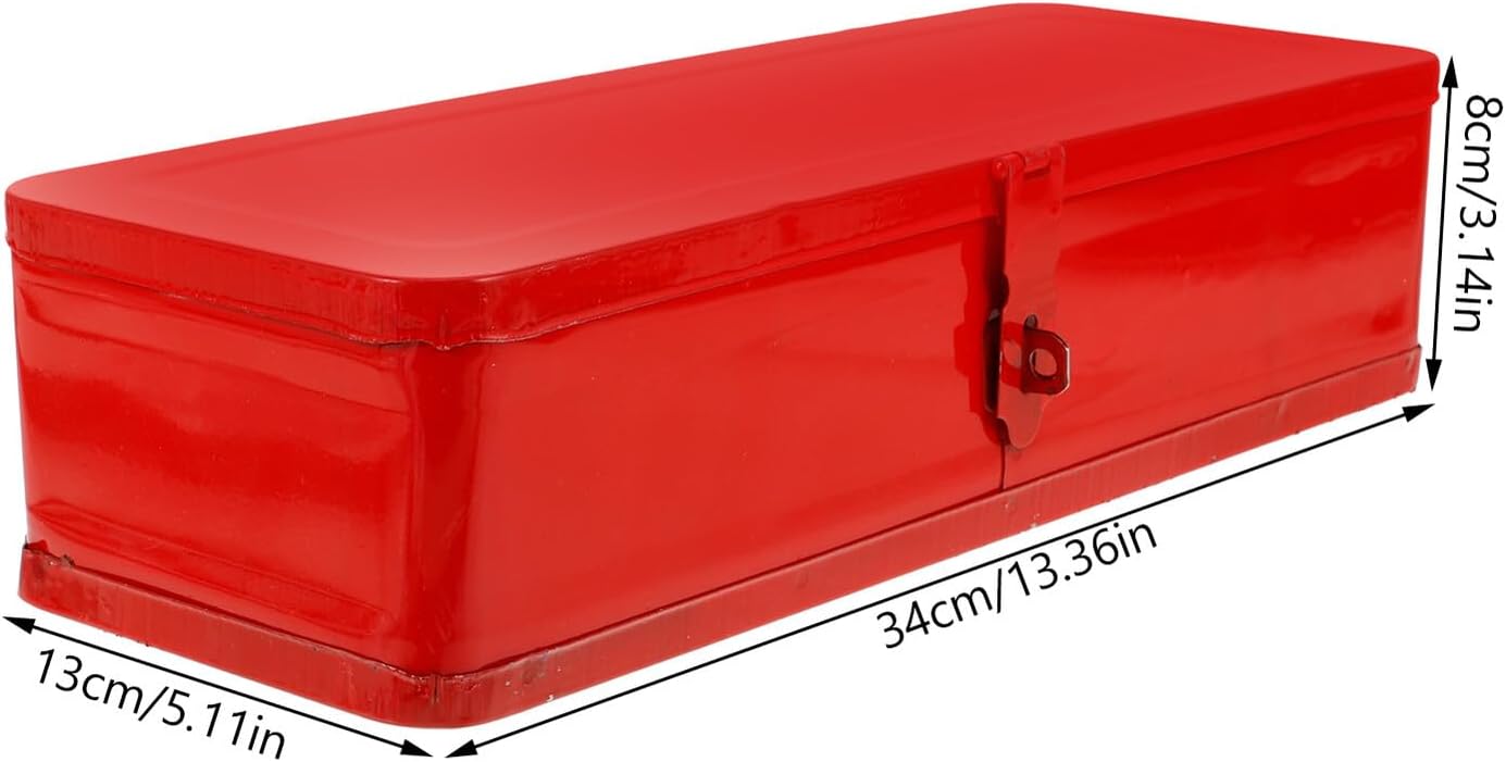 🚗 KFZ & Werkstatt – LIFKOME Werkzeugkasten Metall Werkzeugbox Verdickter Stahl 34x13x8cm Aufbewahrungsbox Für Handwerker Und Auto – Bild 2