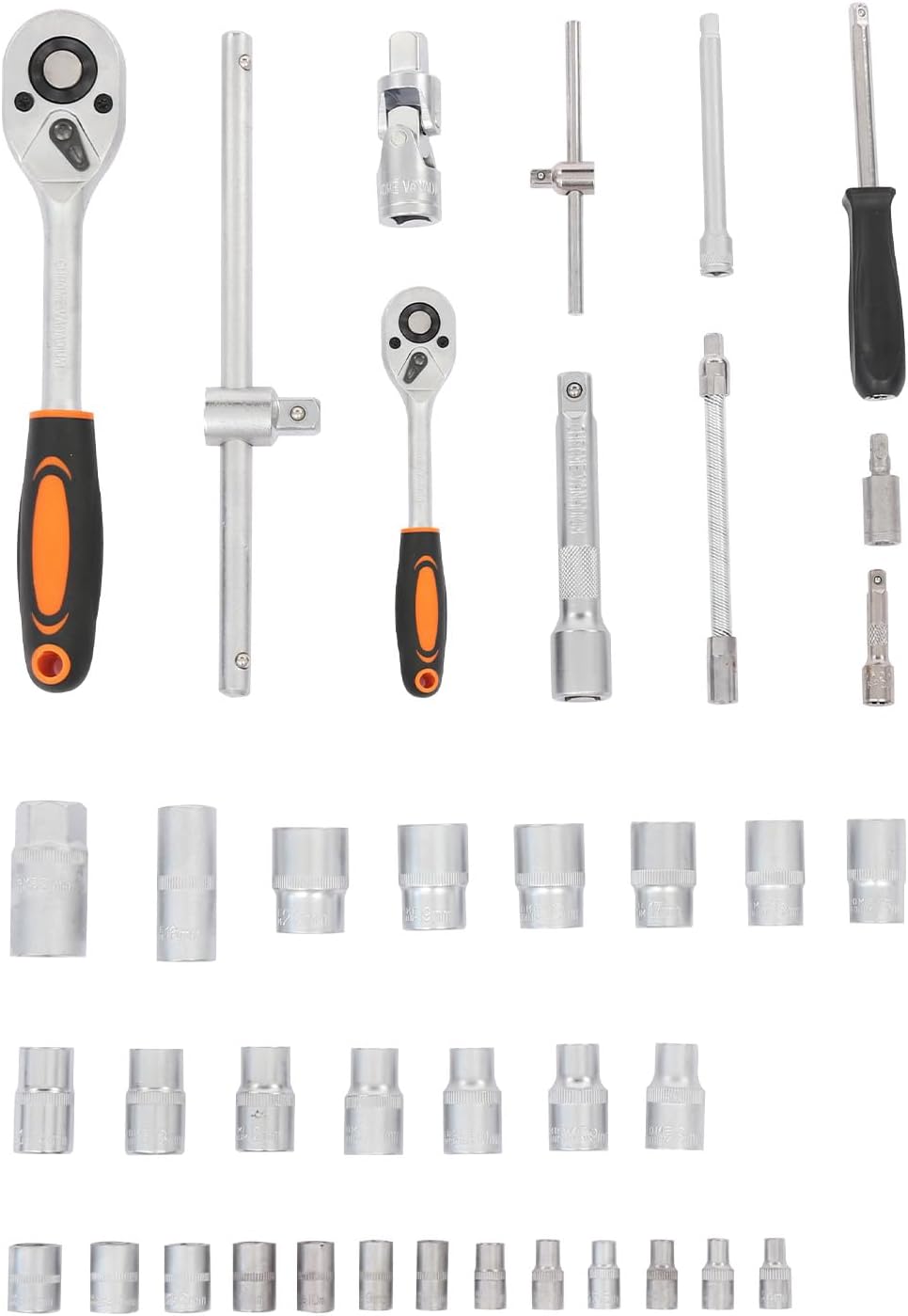 🔥 Angebote & Aktionen – Tool Box Filled 187-Piece Tool Set | Tools with Rubberised Handle | Lockable Workshop Case Equipped with Wrench, Hammer, Pliers, Screwdriver, Tool Box – Bild 5
