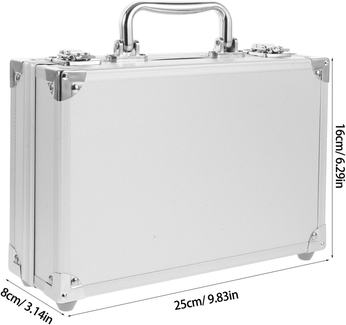 ⚒️ Bau & Montage – VILLCASE Werkzeugkasten aus Aluminiumlegierung Kompakter Tragbarer Metallkoffer 25X16X8cm mit verstärkten Ecken Sicherheitsverschluss und Mehrzweck Aufbewahrung für Reisen und Handwerk – Bild 2