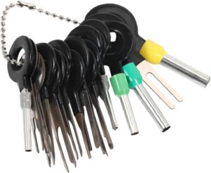 ⚡ Elektro & Technik – 21-teiliges Werkzeugset zum Entfernen von Klemmen, Crimp-Stecker-Pin-Abzieher für elektrische Verkabelung, Reparaturset für die meisten Verbindungsklemmen