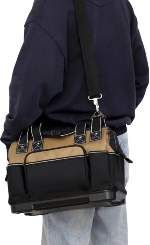 ⚒️ Bau & Montage – Werkzeugtasche Organizer - Werkzeugkoffer Organizer Tasche mit vielen Fächern | Tragbarer Werkzeugordner - für Architekt Ingenieur Werkstatt Handwerker
