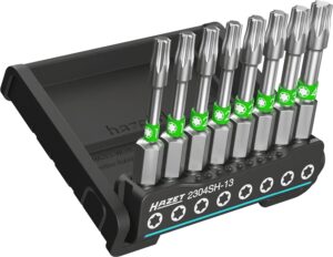 ⚒️ Bau & Montage – HAZET - Smart Holder 2304SH-13 I Praktischer Werkzeughalter 8-teilig I Ausgang: 6,3 (1/4 Zoll) I Ergänzung zur Werkzeugbox, Organisation, sorgt für mehr Sicherheit I Made in Germany