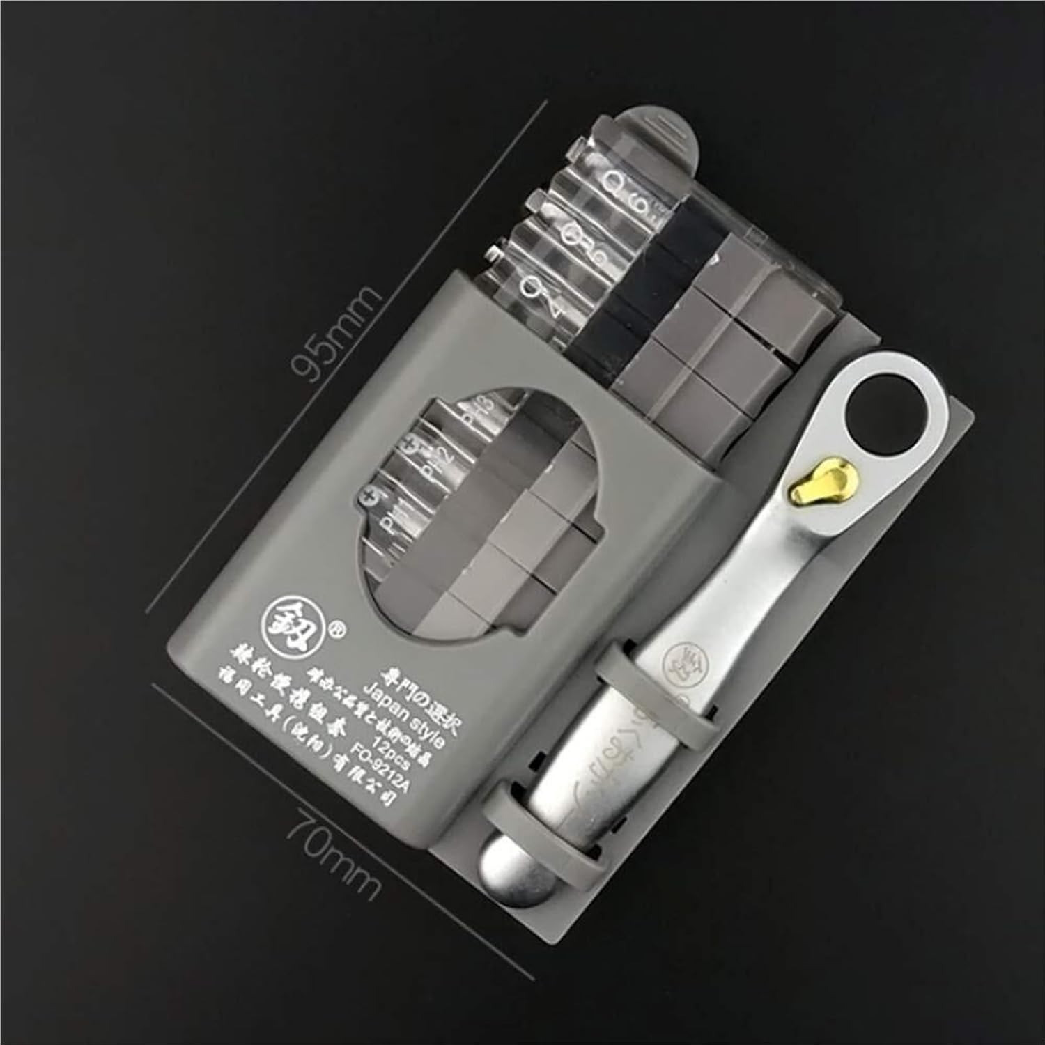 🚗 KFZ & Werkstatt – Car Tool Set of 12 Micro Ratchet Wrench Screwdriver Bit Set with Reversible Drive Handle Tool Case – Bild 4