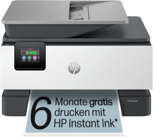 ⚒️ Bau & Montage – HP OfficeJet Pro 9120e Multifunktionsdrucker, 3 Monate kostenloses Drucken mit HP Instant Ink inklusive, HP+, Drucker, Scanner, Kopierer, Fax, WLAN, LAN, Duplex, Airprint, Grau/Weiß