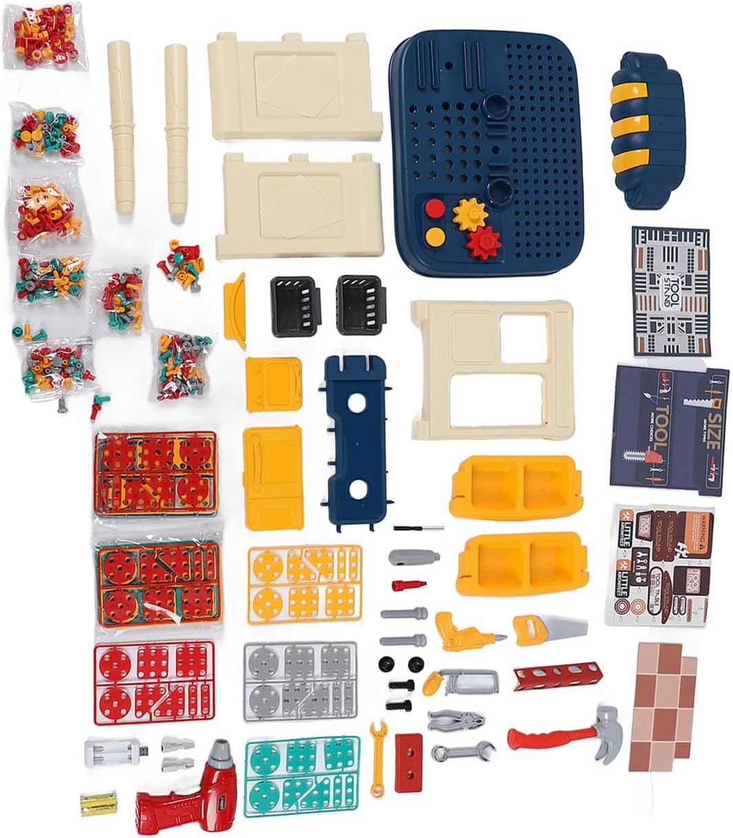 ⚡ Elektro & Technik – Hochwertiges Kinderspielzeug-Werkzeugset aus Kunststoff mit simulierter elektrischer Bohrmaschine, exquisites Handwerksbau-Schraubwerkzeugspielzeug für über 3 Jahre – Bild 4