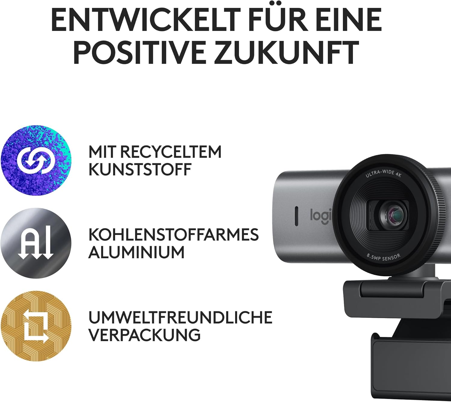🔥 Angebote & Aktionen – Logitech MX Brio Ultra HD 4K Collaboration and Streaming Webcam, 1080p at 60 FPS, Dual Noise Reducing Mics, Show Mode, USB-C, Webcam Cover, Works with Microsoft Teams, Zoom, Google Meet, Graphite – Bild 11