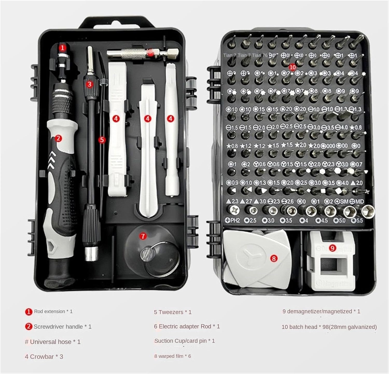 🚗 KFZ & Werkstatt – Kfz Werkzeug 115-teiliges Allgemeines Handwerkzeugset for Den Haushalt Mit Schraubendrehersatz Und Tragbarem Aufbewahrungskoffer Werkzeugkoffer – Bild 2