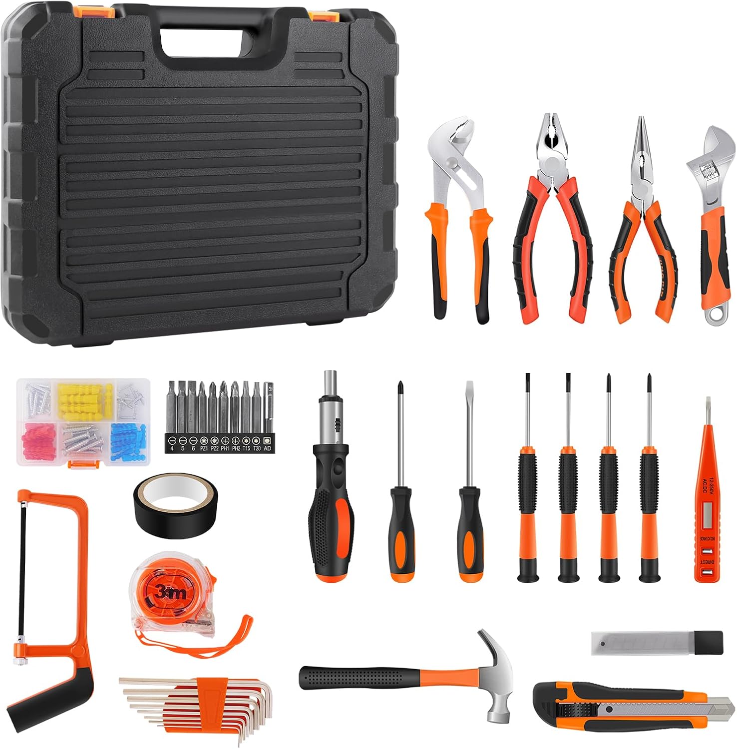 🚗 KFZ & Werkstatt – Screwdriver Set Bicycle Tool Box, Tool Box Tool Set, Tool Organiser, Basic DIY Tool Set for Repairs and Maintenance
