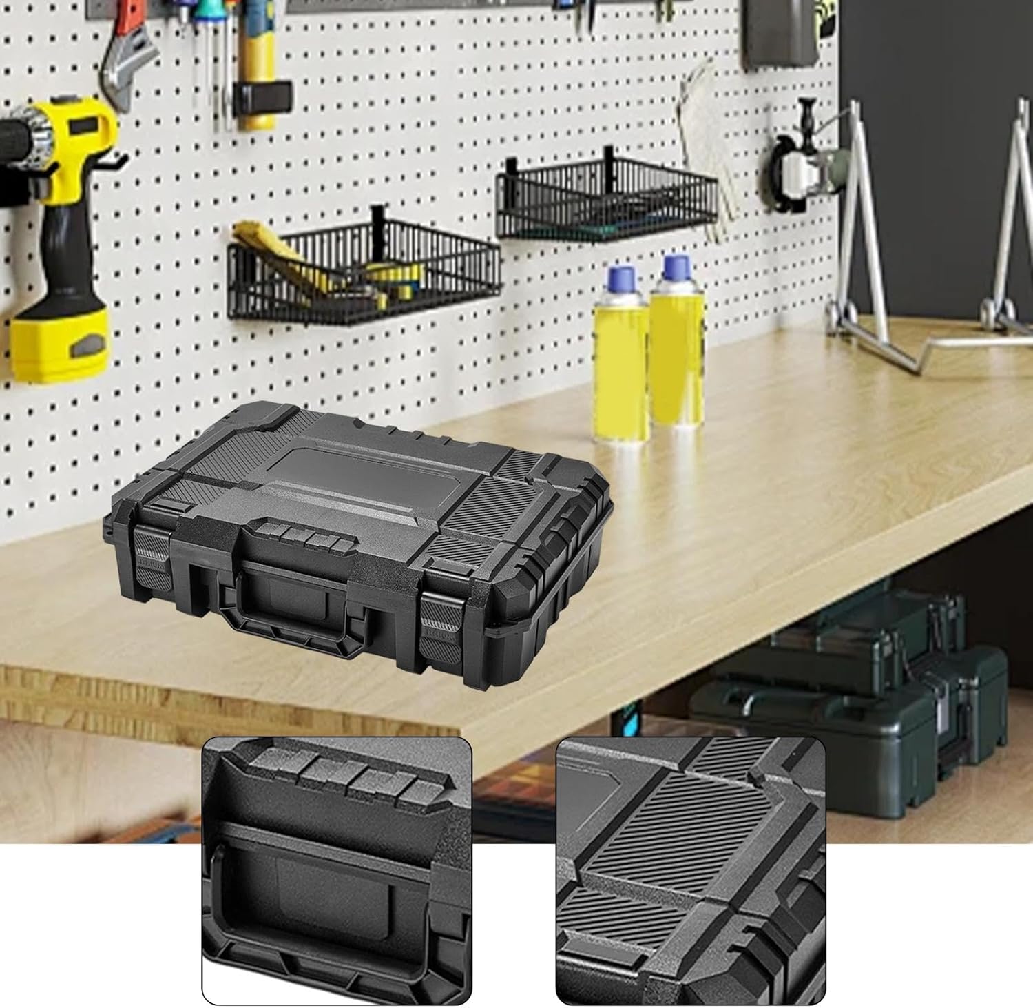 🔥 Angebote & Aktionen – Sharplace Tragbarer Werkzeugkoffer, leicht zu transportieren dank Griff, großes Fassungsvermögen, Organizer-Tragekoffer für Heimwerkerbedarf, 41 Cm X 29.9 Cm X 11 – Bild 6