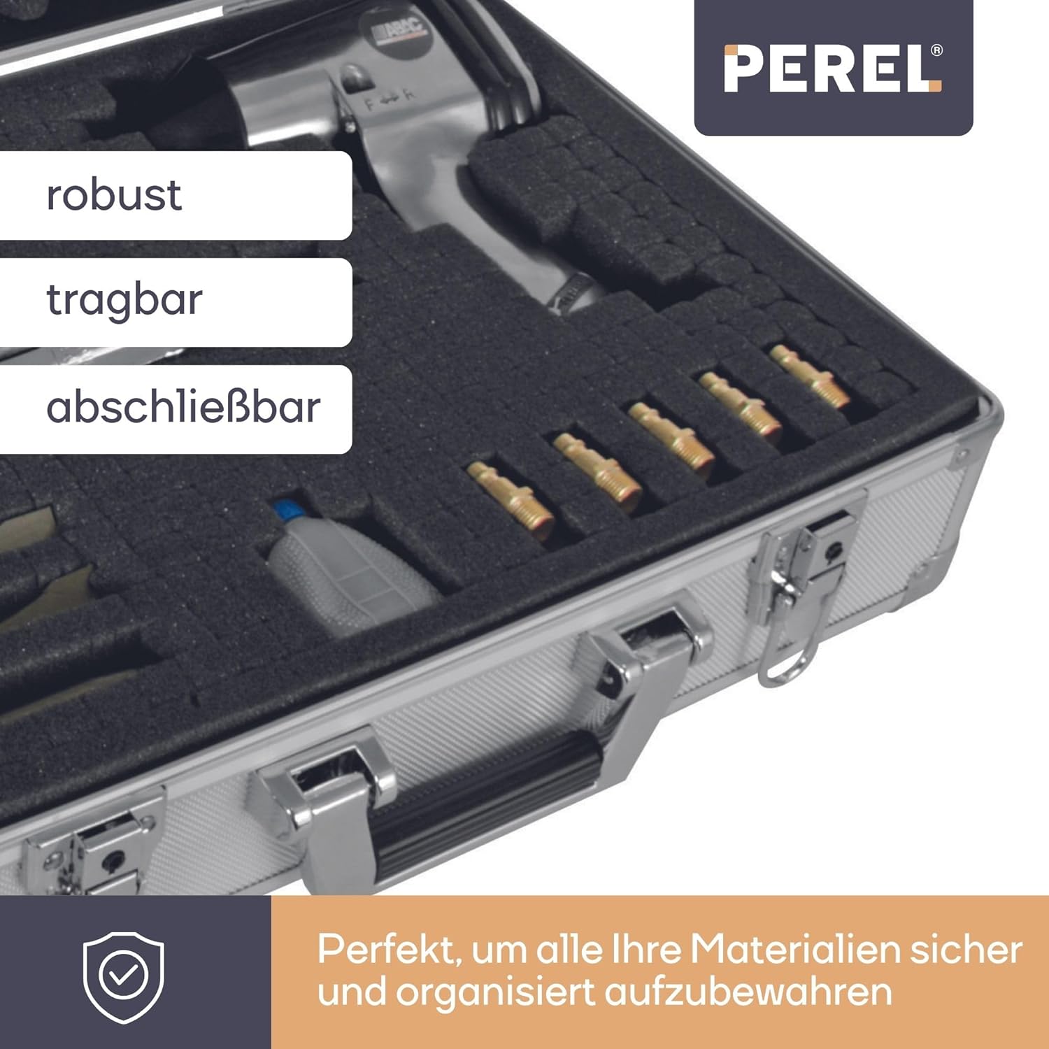 🔥 Angebote & Aktionen – Perel 1819-42A Aluminium Tool Case, 45.5 X 33 X 15.2 cm – Bild 2