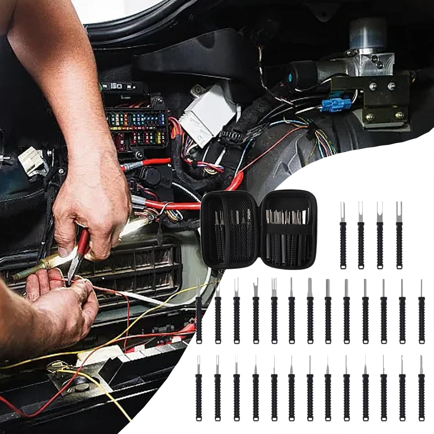 ⚡ Elektro & Technik – Werkzeug-Set zum Entfernen von Klemmen, robustes Autozubehör, elektrische Werkzeuge, für Automobilfahrzeuge, Motorräder, Haushaltsgeräte, Audio-Ventilator, industrielle Reparatur, Wartung – Bild 7
