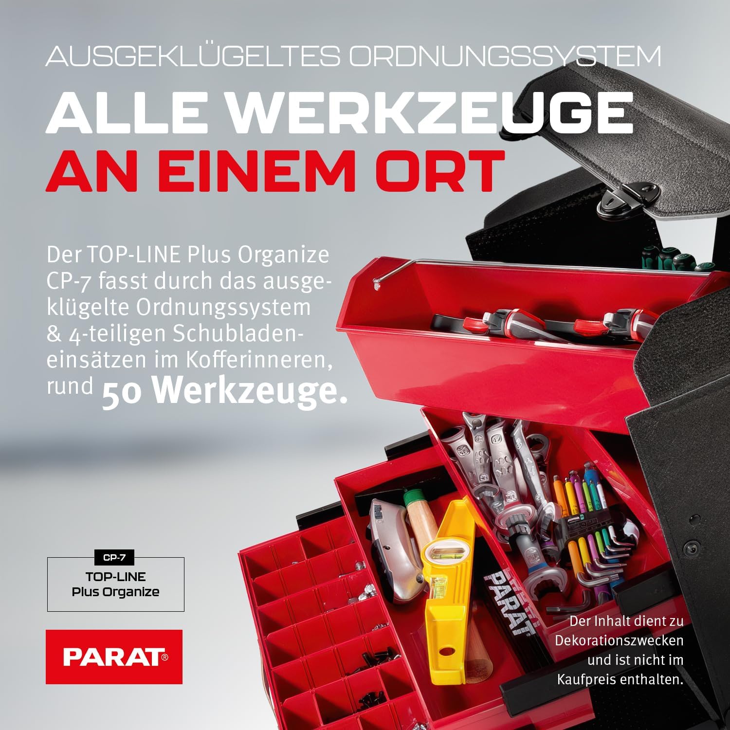 ⚒️ Bau & Montage – Top-Line 43.000.561 Werkzeugkoffer mit 4 Schubladen – Bild 5