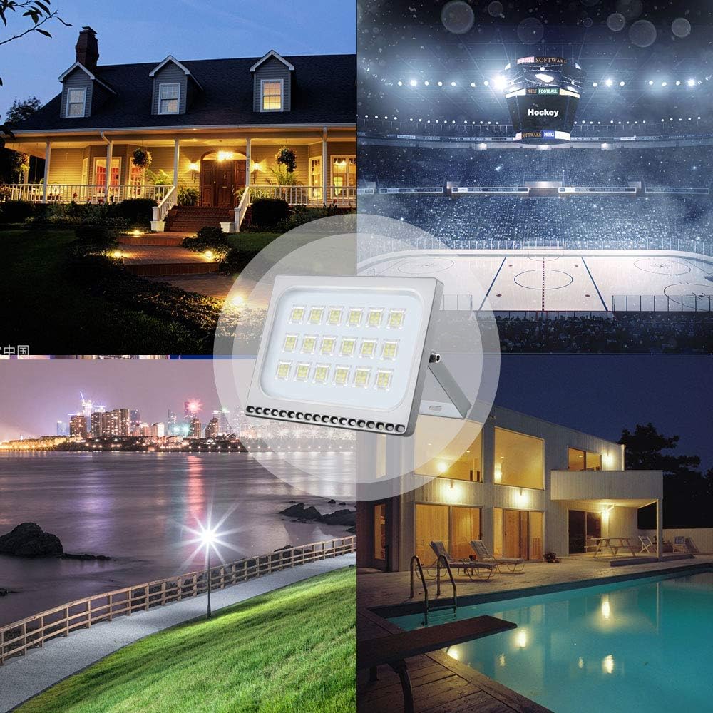 🚗 KFZ & Werkstatt – Fairyland LED Spotlight with Plug, 10 W, 20 W, 30 W, 50 W, 100 W, LED Flood Light, Flood Light, IP65 Waterproof, 100W – Bild 2