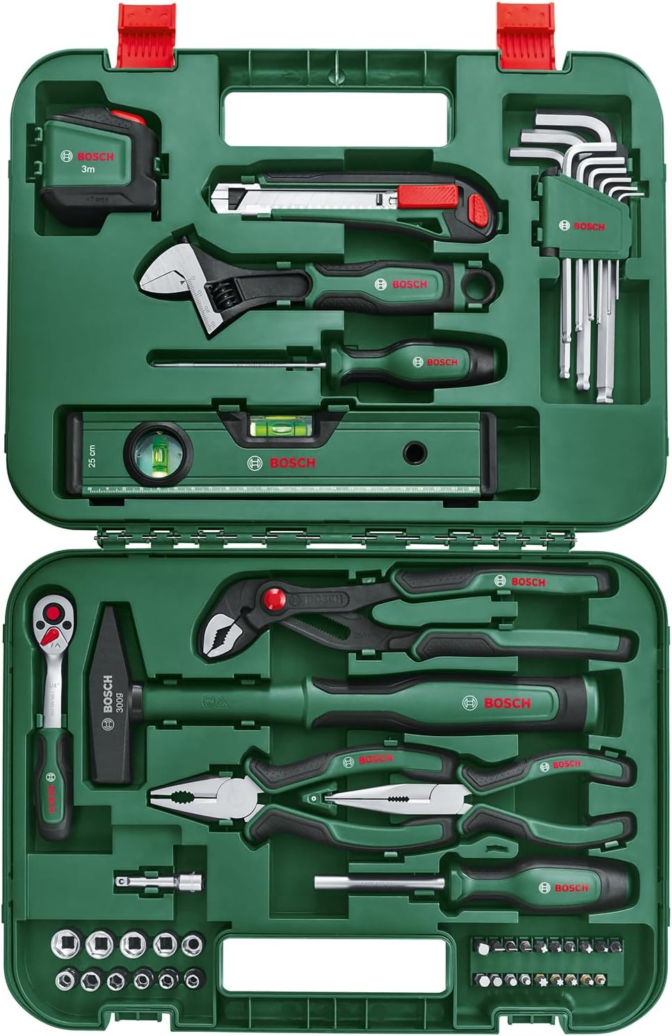 ⚒️ Bau & Montage – Bosch Handwerkzeug-Set Advanced, 52-teilig (Set mit hochwertigen Werkzeugen für erfahrene Heimwerker; lange Lebensdauer; hochwertige Materialien; ergonomisches Design) – Bild 2