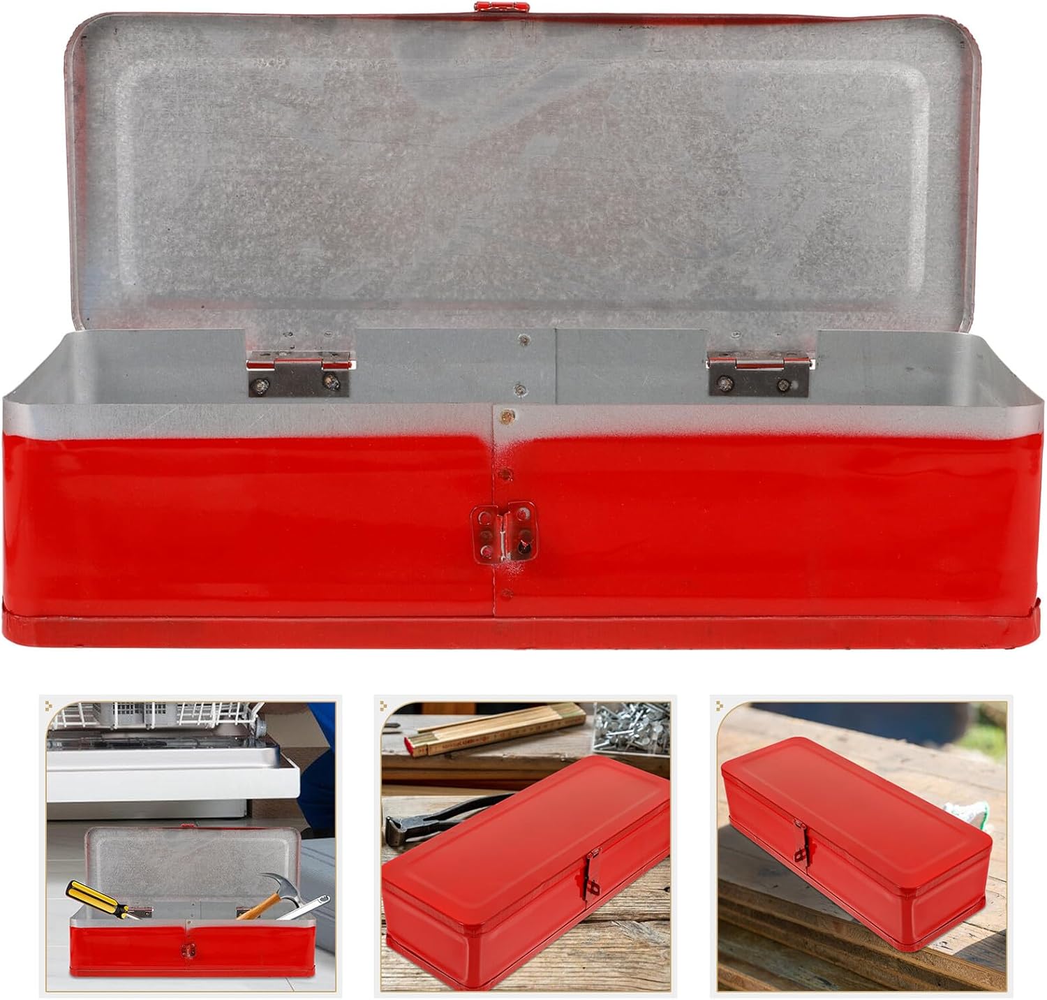 🚗 KFZ & Werkstatt – LIFKOME Werkzeugkasten Metall Werkzeugbox Verdickter Stahl 34x13x8cm Aufbewahrungsbox Für Handwerker Und Auto – Bild 9
