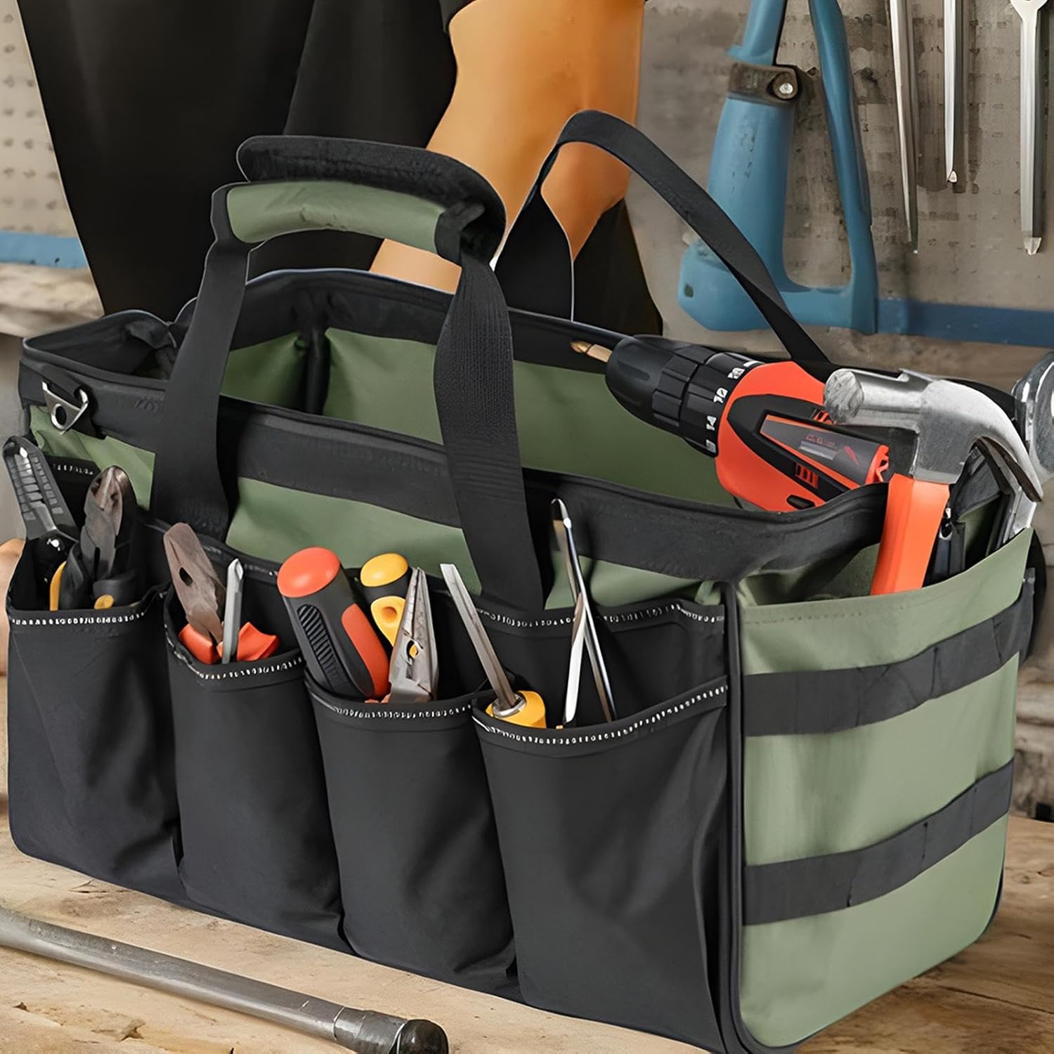 🔥 Angebote & Aktionen – Werkzeugtaschen für Männer | Robuste Tragbare Organizer | Werkzeugkoffer mit Reißverschluss | Mechaniker Klempner Werkstatt Reparatur Schraubendreher Bohrerbits – Bild 3