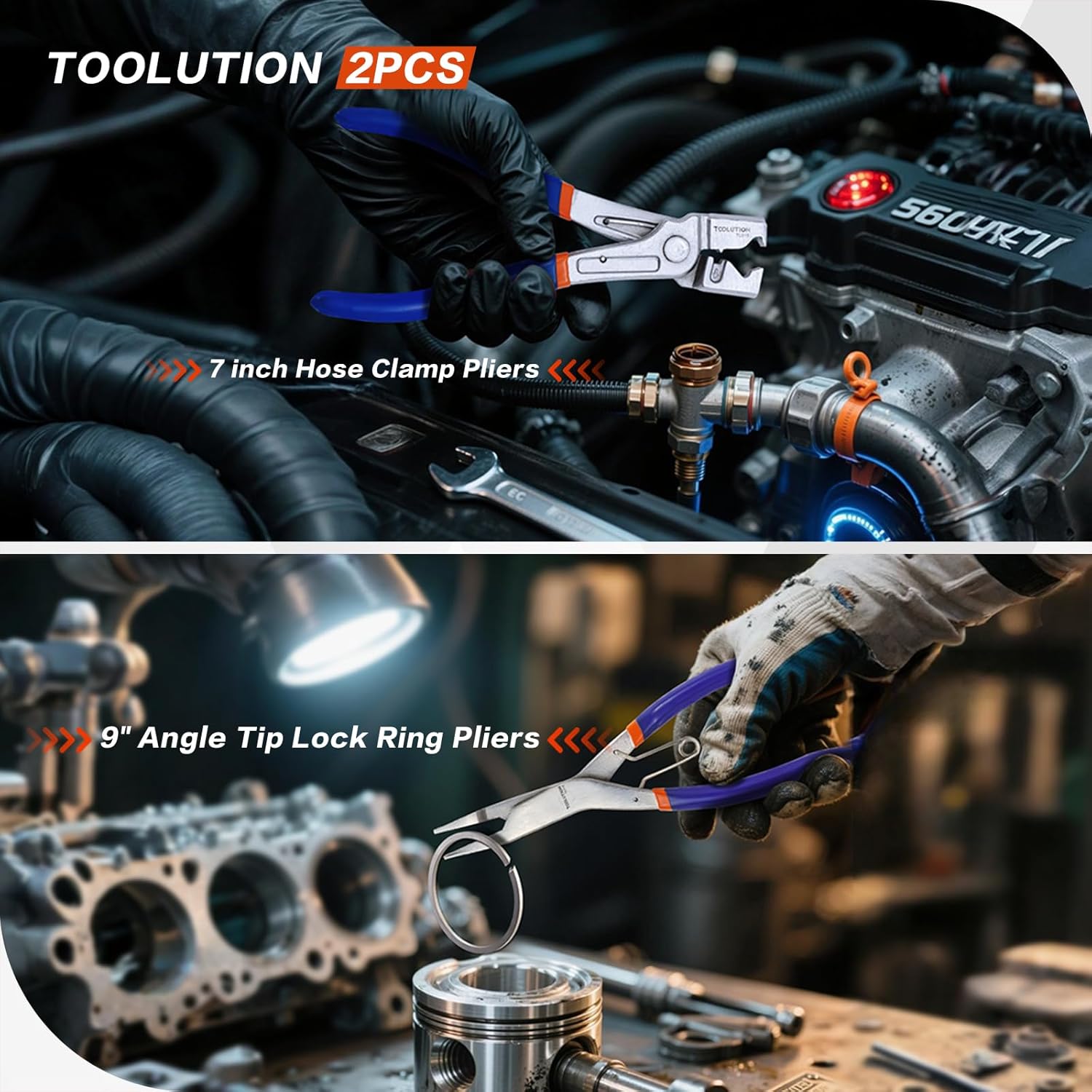 🚗 KFZ & Werkstatt – 5 Piece Electric Cut Off Pliers Set - Fuel Hose Plug Locking Ring Pliers for Automotive Repair – Bild 4