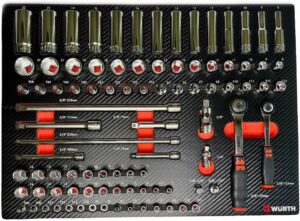 🚗 KFZ & Werkstatt – Würth Zebra 0965905903 Socket Spanner Set 3/8 + 1/4 Inch 8.4.1 91-Piece