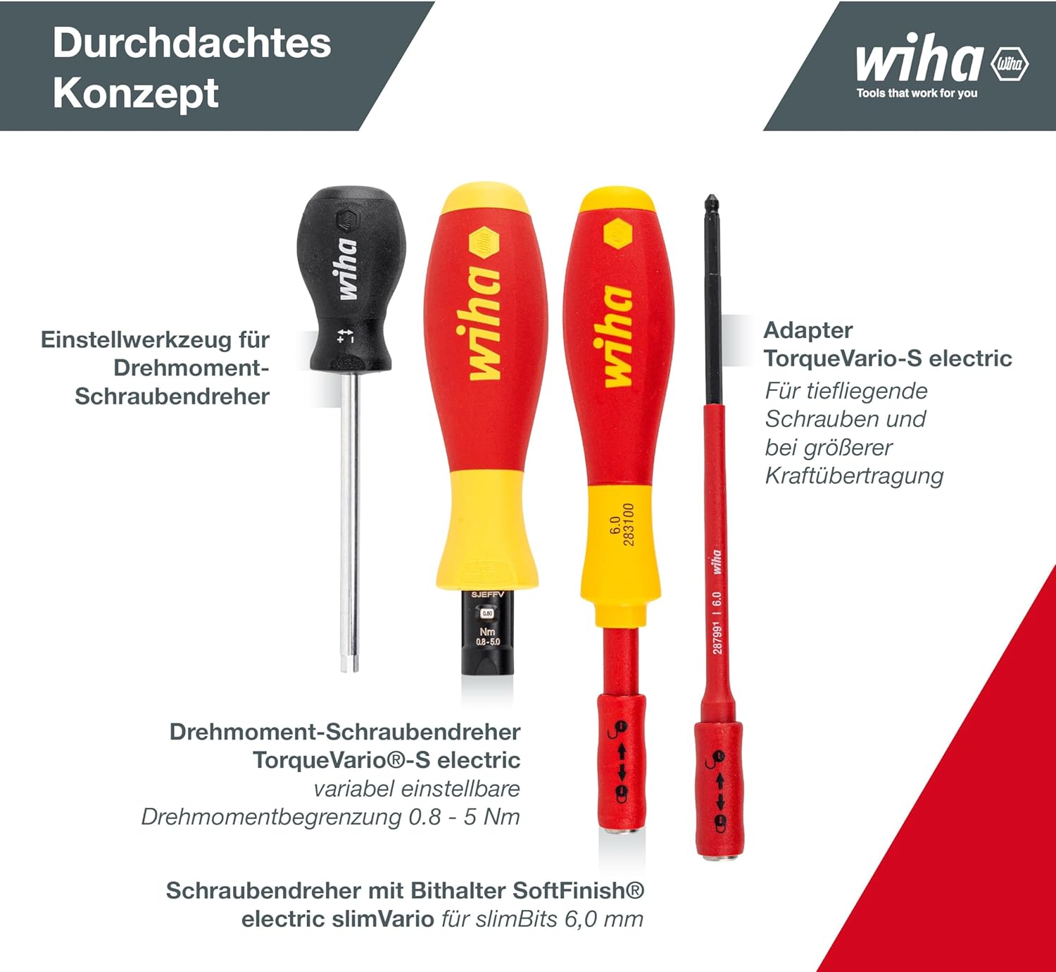 ⚡ Elektro & Technik – Wiha 2872T13 -S Drehmomentschraubendreher, mehrfarbig, Set mit 13 Teilen – Bild 4
