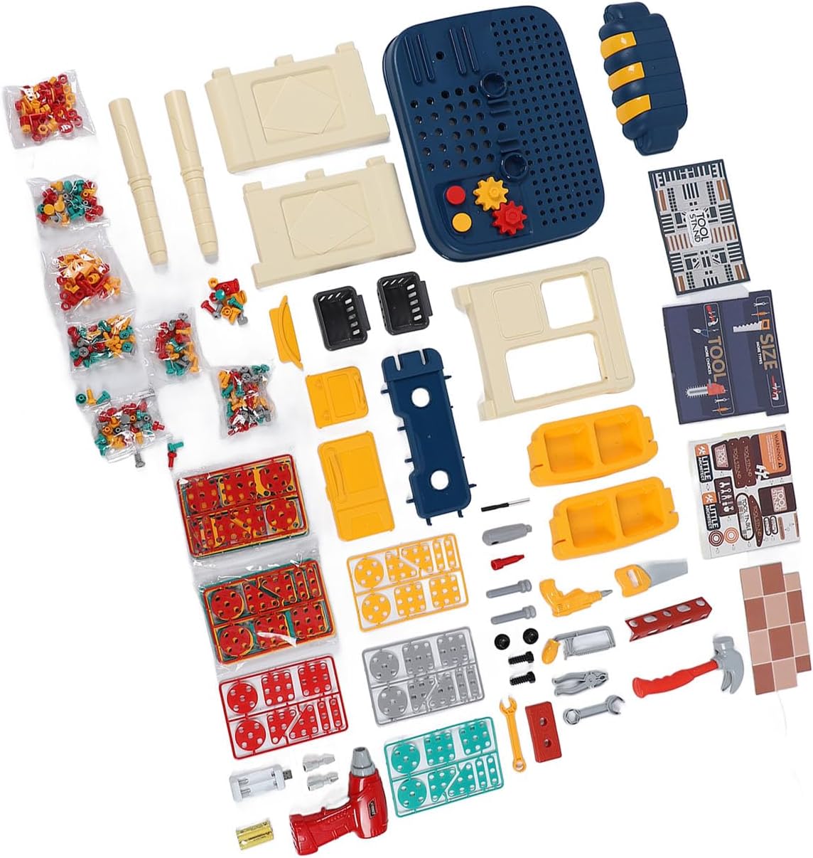 ⚡ Elektro & Technik – Hochwertiges Kinderspielzeug-Werkzeugset aus Kunststoff mit simulierter elektrischer Bohrmaschine, exquisites Handwerksbau-Schraubwerkzeugspielzeug für über 3 Jahre – Bild 3