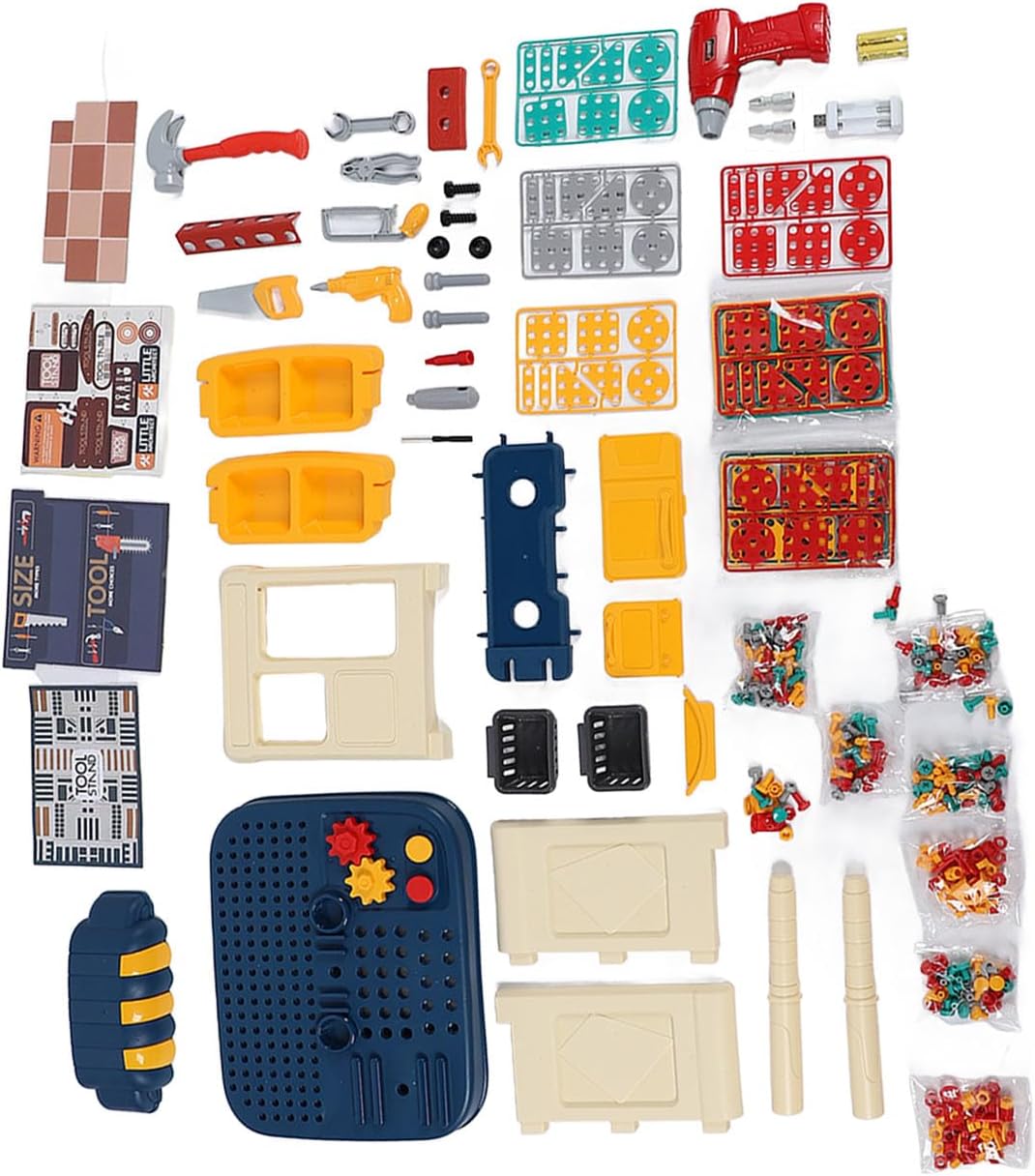 ⚡ Elektro & Technik – Hochwertiges Kinderspielzeug-Werkzeugset aus Kunststoff mit simulierter elektrischer Bohrmaschine, exquisites Handwerksbau-Schraubwerkzeugspielzeug für über 3 Jahre – Bild 6