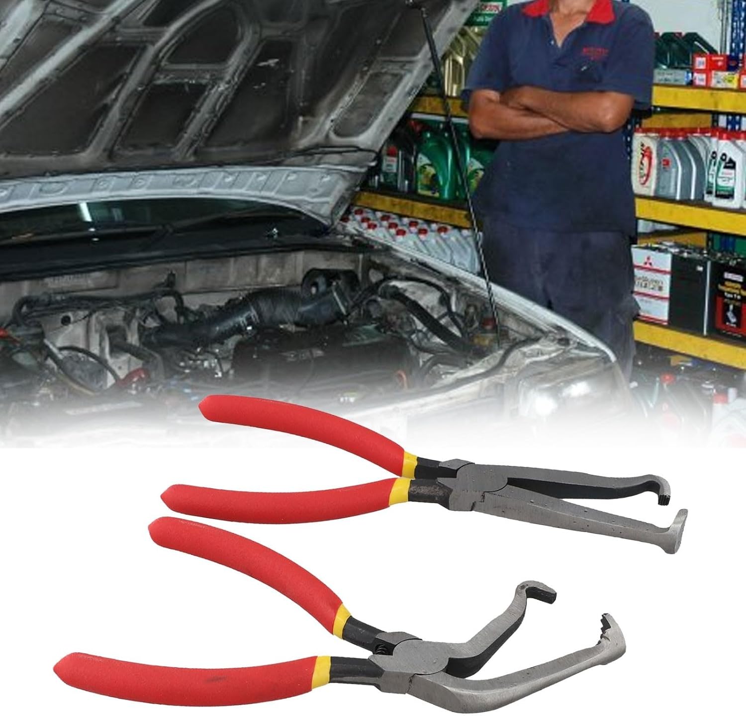 ⚡ Elektro & Technik – 2-teiliges Auto-Schnellschlauch-Werkzeug-Set mit elektrischer Trennzange für Push-Tab-Steckverbinder und Autoreparaturen – Bild 4