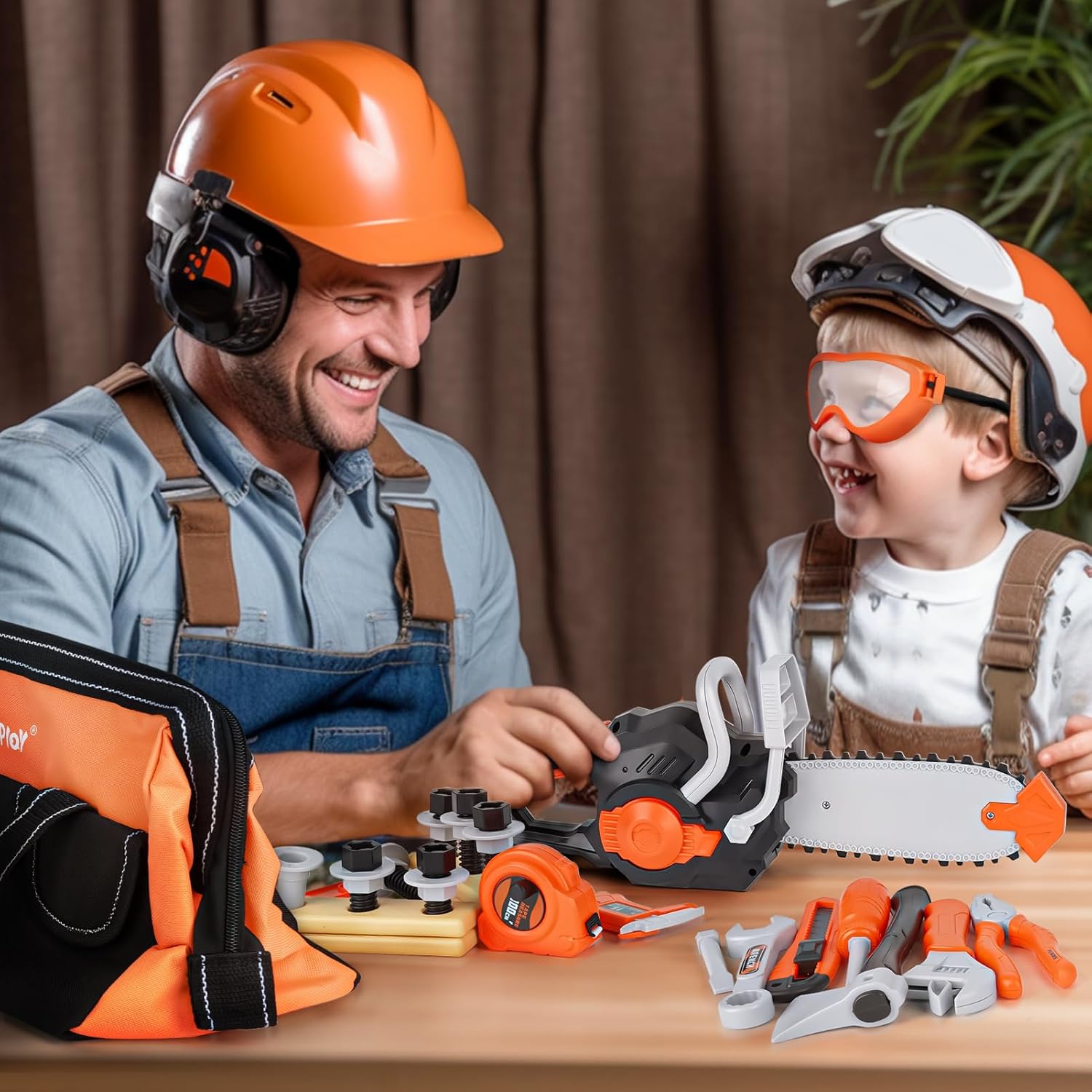 ⚒️ Bau & Montage – Vanplay Kinder Werkzeugkasten Kettensäge Kinderspielzeug ab 3 4 5 6 Jahre Jungen Mädchen Geschenk Kinderspielzeug – Bild 6