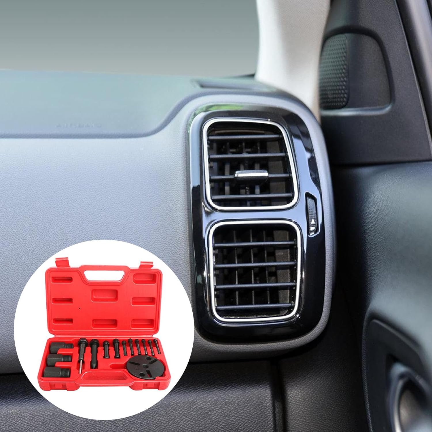 🚗 KFZ & Werkstatt – Manuelles Kfz Klimakompressor Service Set Leistungsstarkes Werkzeug Mit Kupplungen Lagerentfernungsfunktion Kfz Klimaanlagen Werkzeug Set – Bild 5