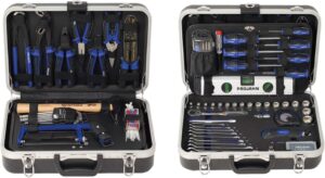 ⚒️ Bau & Montage – Projahn Proficraft 8682 Kompakt-Werkzeugkoffer 164-teilig (Mutternsatz, Ratschensatz mit Sechskant-3/8-Zoll-Einsätzen, inkl. Schraubendreher-Bits, Ratsche 48 Zähne, ABS-Kunststoffkoffer)