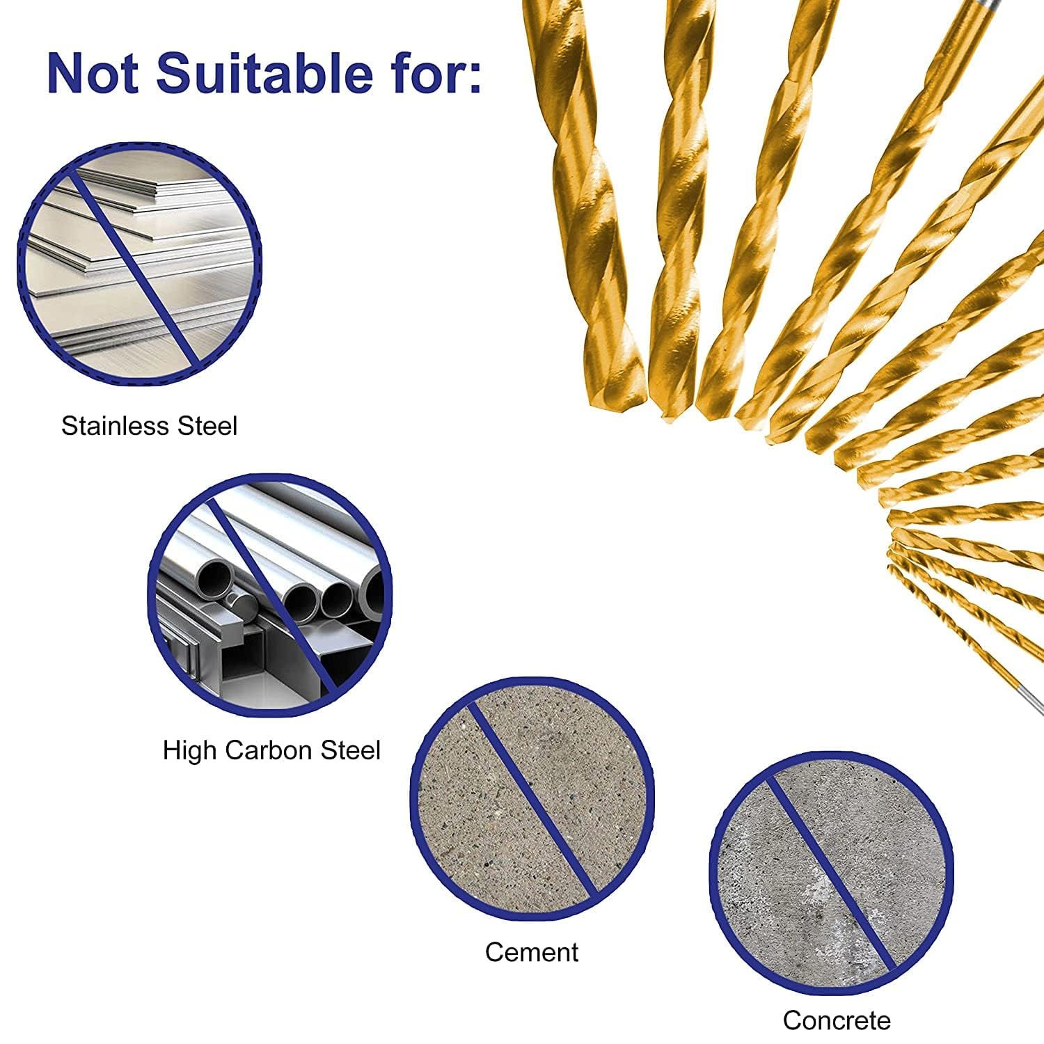 🔥 Angebote & Aktionen – Hurricane Titanium Drill Bit Set, High Speed Steel in Metric Size for Wood, Metal and Aluminium Alloy, 99 pieces – Bild 4