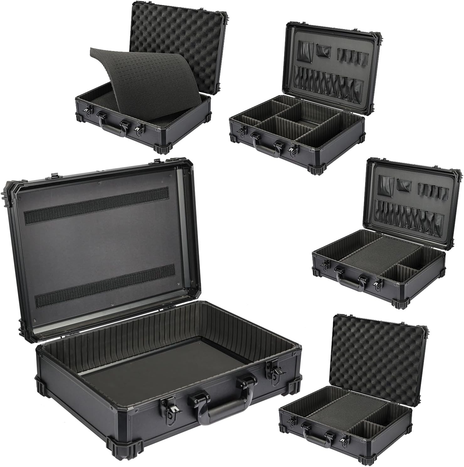 🔥 Angebote & Aktionen – HMF 15701-02 Empty Tool Box Large with Grid Foam 46 x 33 x 15 cm – Bild 2