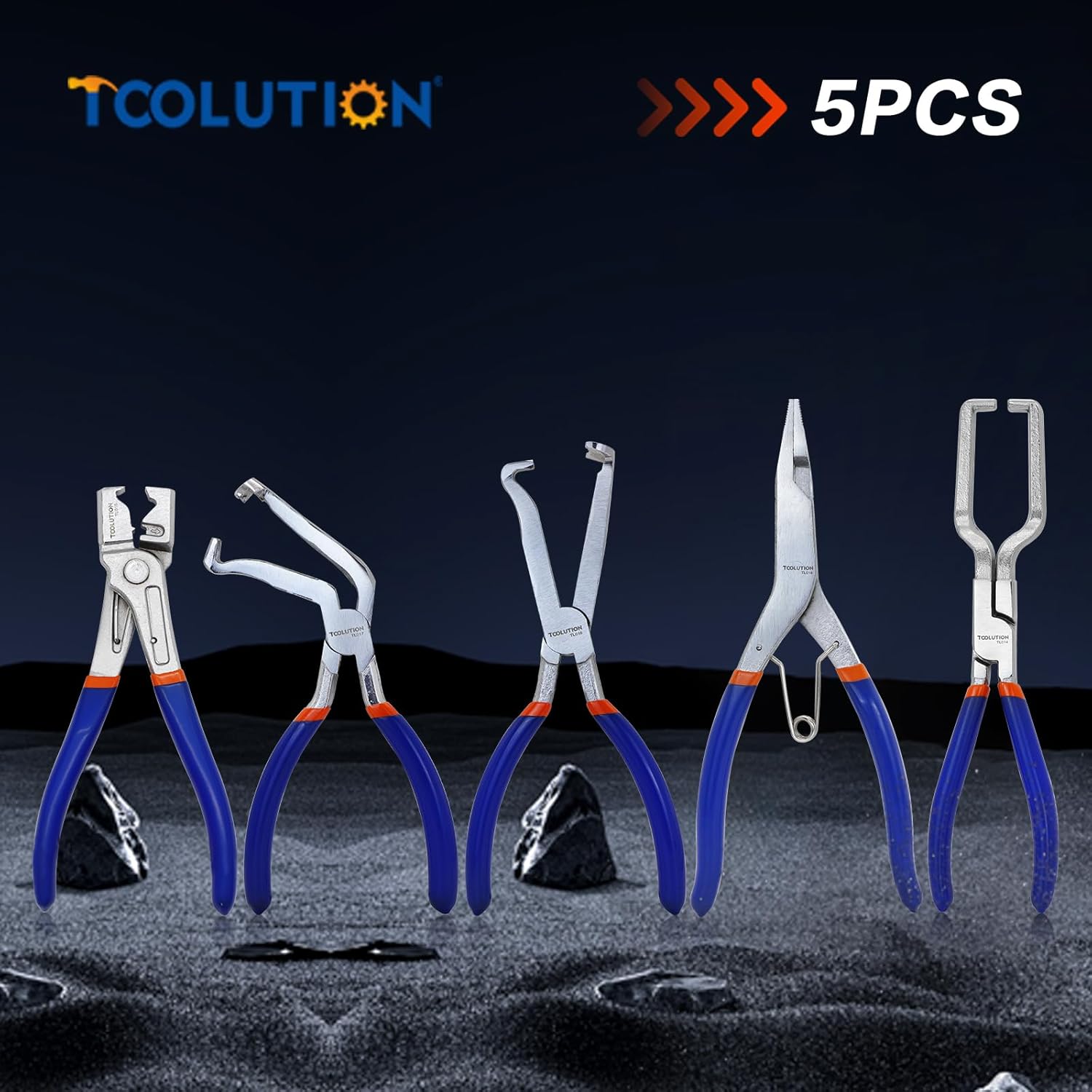 🚗 KFZ & Werkstatt – 5 Piece Electric Cut Off Pliers Set - Fuel Hose Plug Locking Ring Pliers for Automotive Repair – Bild 5