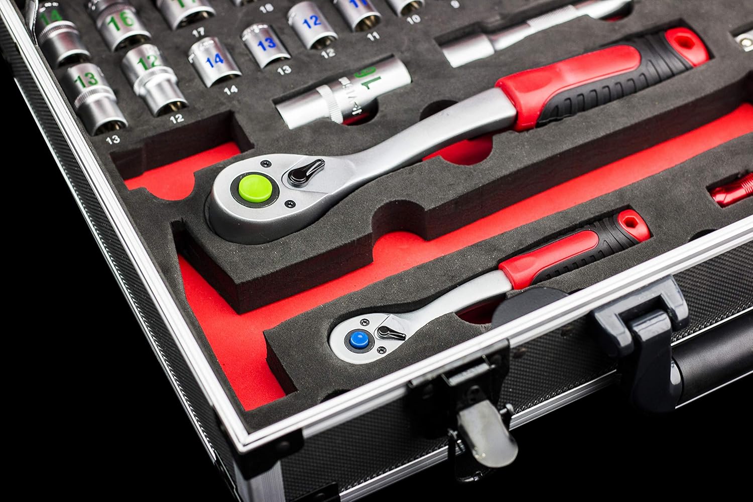 🔥 Angebote & Aktionen – Meister 8971490 109-Piece Tool Box, Solid Aluminium Case, Tool Set for the Home, Garage & Workshop, Professional, Filled Tool Box / Tool Chest / Complete Toolbox with Tools – Bild 7