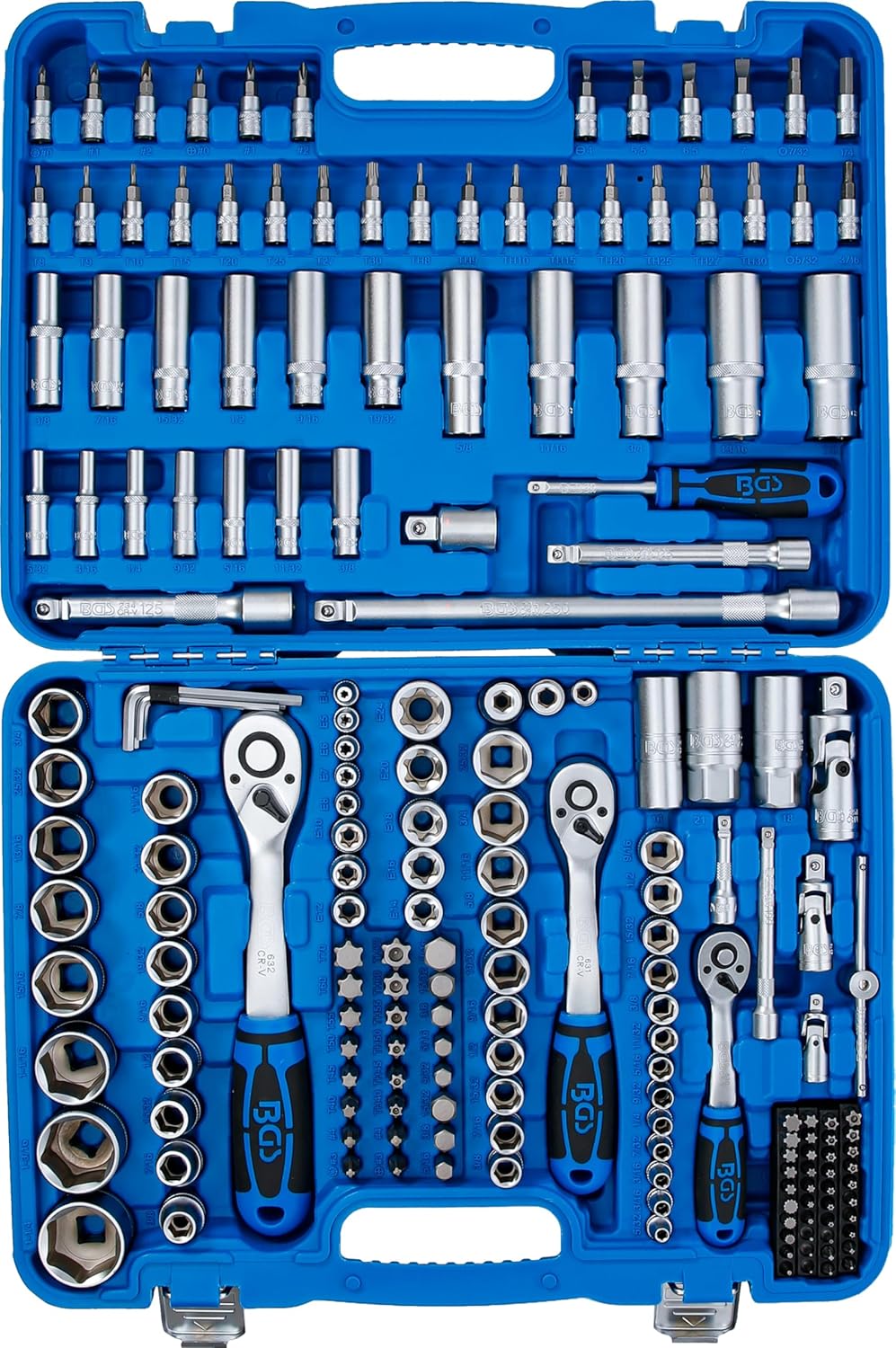 🚗 KFZ & Werkstatt – BGS 2292 Socket Spanner Set Wave Profile 192 Pieces Drive 6.3 mm (1/4") / 10 mm (3/8") / 12.5 mm (1/2") incl. Case, 2245 – Bild 7