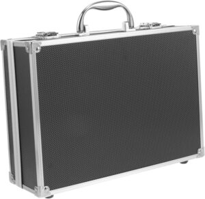⚒️ Bau & Montage – Aluminiumlegierung Werkzeugkoffer Leicht Robust mit verstärkten Ecken und Kratzschutz Tragbare Aufbewahrungsbox Organizer für Handwerk und Outdoor Leer