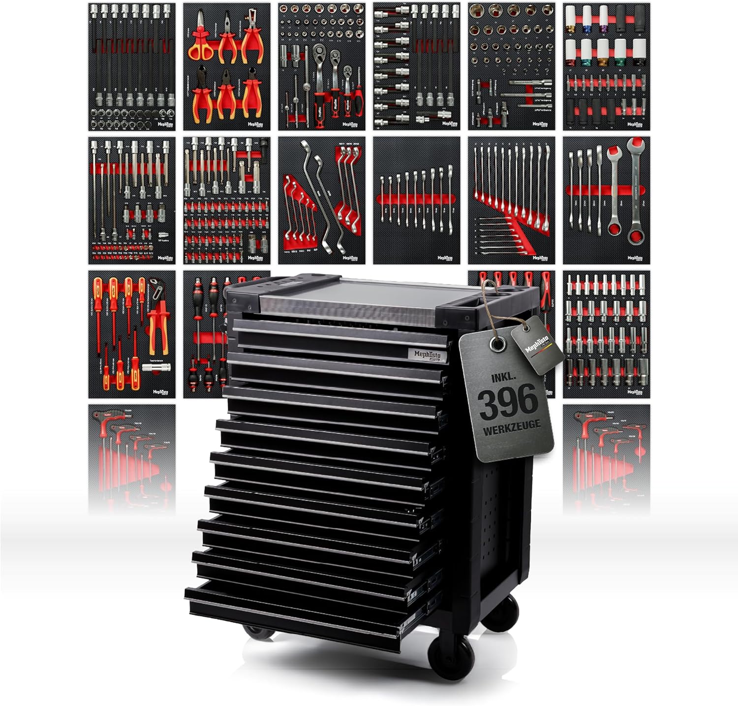 🚗 KFZ & Werkstatt – No. 1 premium tool trolley with 7 drawers incl. Tools.