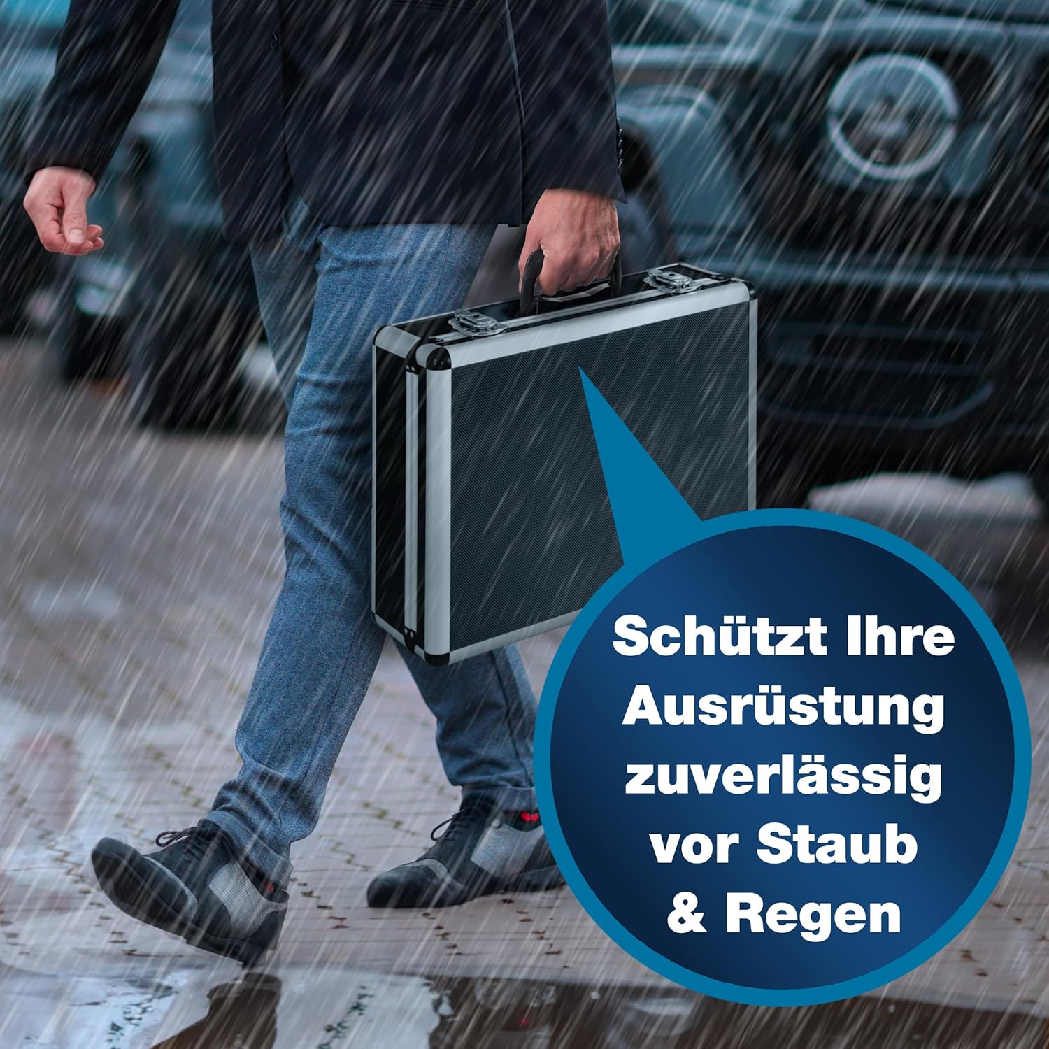 🔥 Angebote & Aktionen – PeakTech 7305 Universal Case for Measuring Equipment, Robust Carrying Case, Tool Storage, Cube Foam Plates, Foam Padding, Lockable, Dust Protection, L 405 x 330 x 150 mm – Bild 5