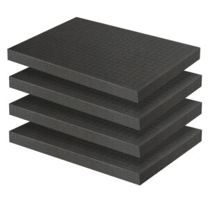 🔥 Angebote & Aktionen – Foam Cut 4 Pieces, 40 x 30 x 2.5 cm Grid Foam Cube Foam Insert Tool Case Camera Case Foam Case Insert, Tabletop Miniatures, Tool