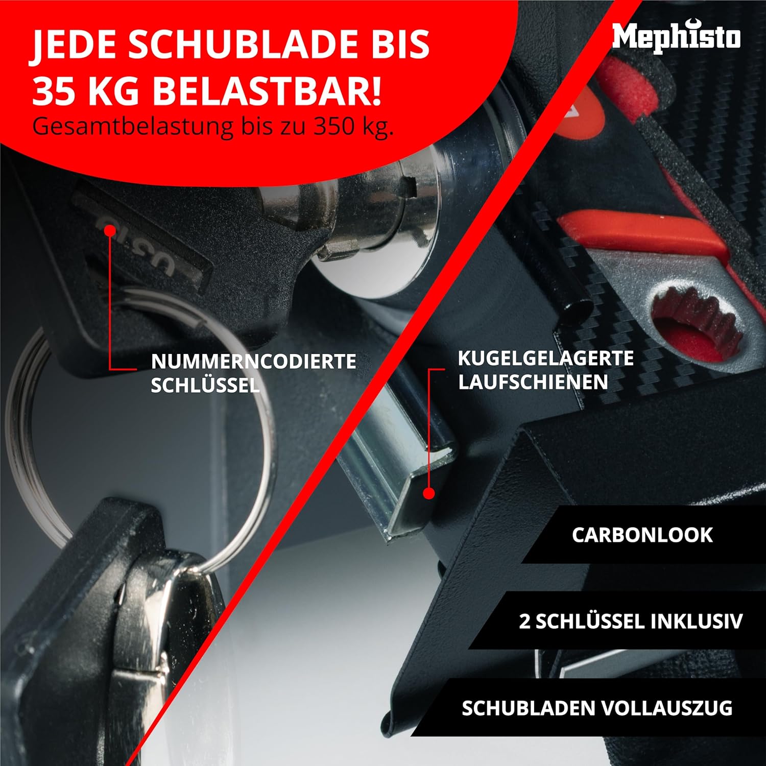 🚗 KFZ & Werkstatt – No. 1 premium tool trolley with 7 drawers incl. Tools. – Bild 6