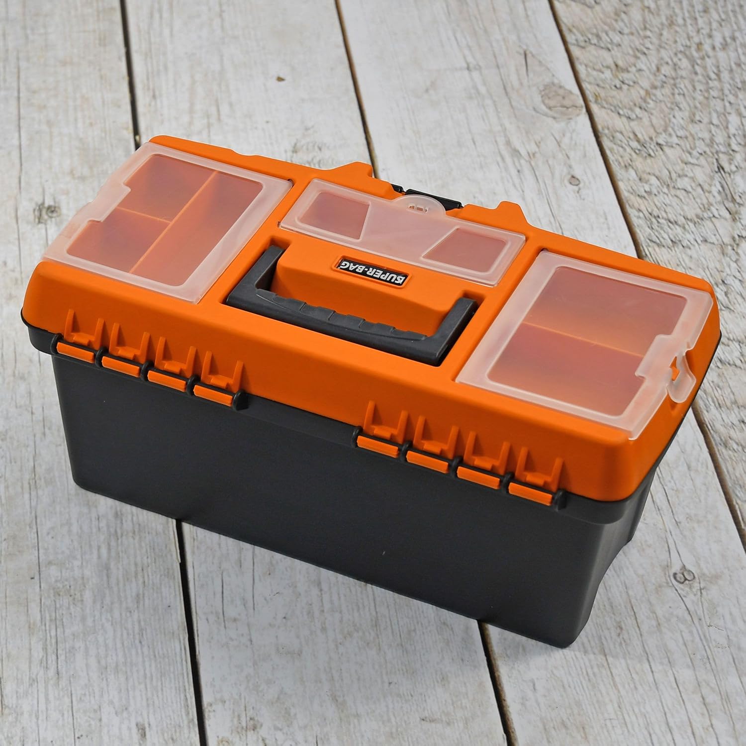 🔥 Angebote & Aktionen – Empty Classic Tool Box 19 Inches (49 x 26 x 24 cm), Lockable, Tool Box with Handle and Small Parts Compartments & Ideal for DIY, Craftsmen, Plastic Tool Box – Bild 6