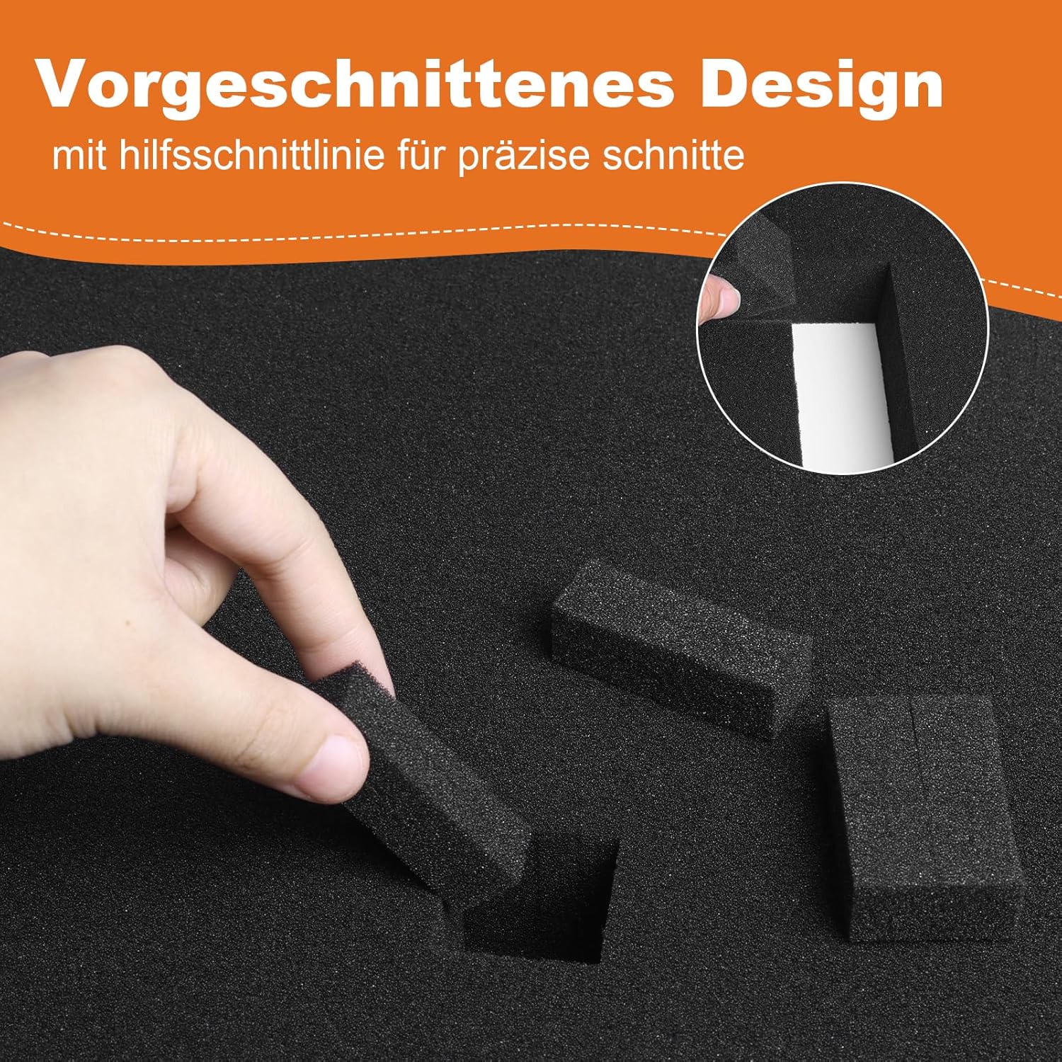 🔥 Angebote & Aktionen – Foam Cut 4 Pieces, 40 x 30 x 2.5 cm Grid Foam Cube Foam Insert Tool Case Camera Case Foam Case Insert, Tabletop Miniatures, Tool – Bild 3