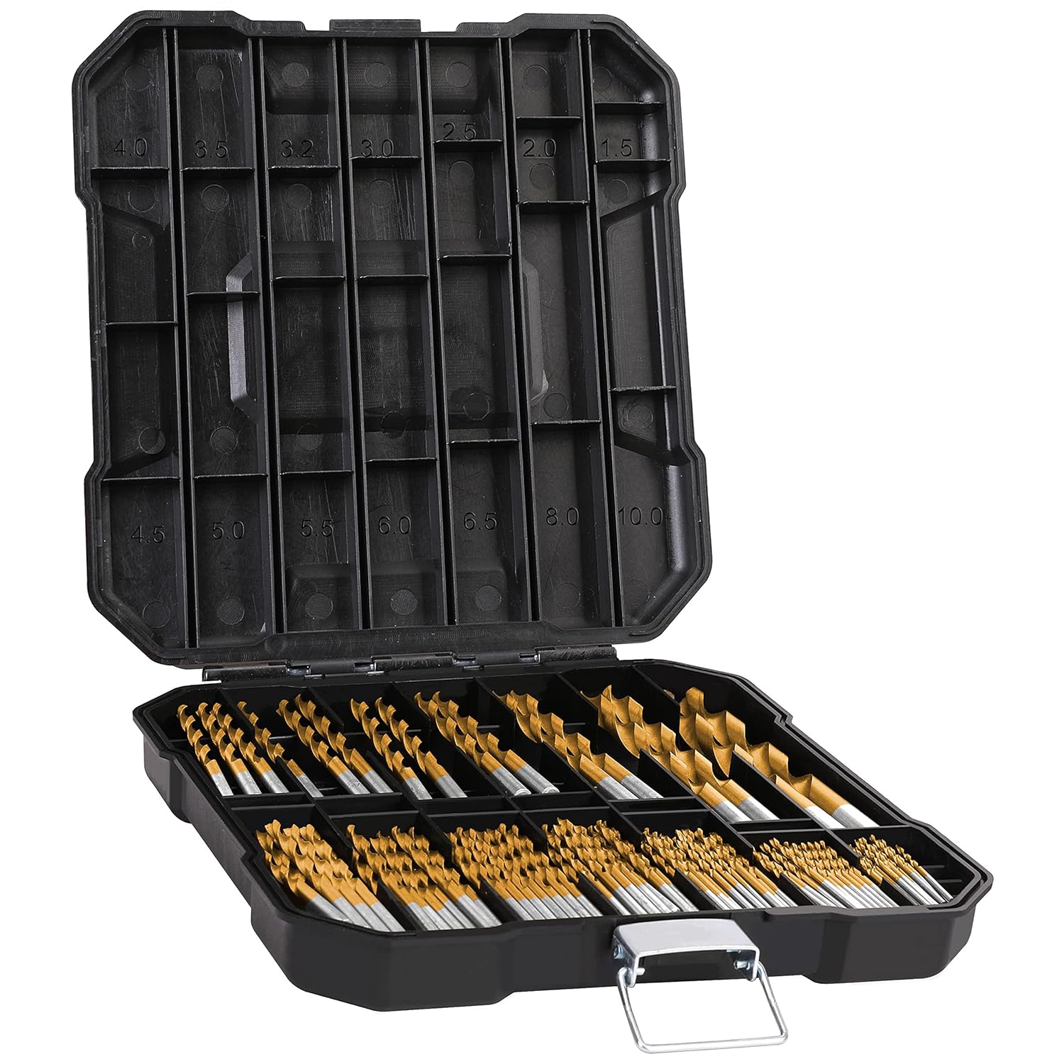 🔥 Angebote & Aktionen – Hurricane Titanium Drill Bit Set, High Speed Steel in Metric Size for Wood, Metal and Aluminium Alloy, 99 pieces