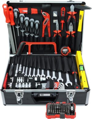 🔥 Angebote & Aktionen – FAMEX 745-46 Aluminium Tool Box Filled with High-Quality Tool Set - Tool Box, Complete Tool Box, All Screw Tools Chrome Vanadium, Screwdriver Made in Germany