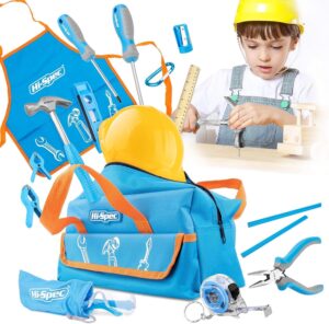 ⚒️ Bau & Montage – Hi-Spec 18-teiliges Kinderwerkzeugset mit echten Handwerkzeugen, inklusive Schutzbrille und Spielzeughelm, Kinderwerkzeug echt – alles in einer praktischen Aufbewahrungstasche