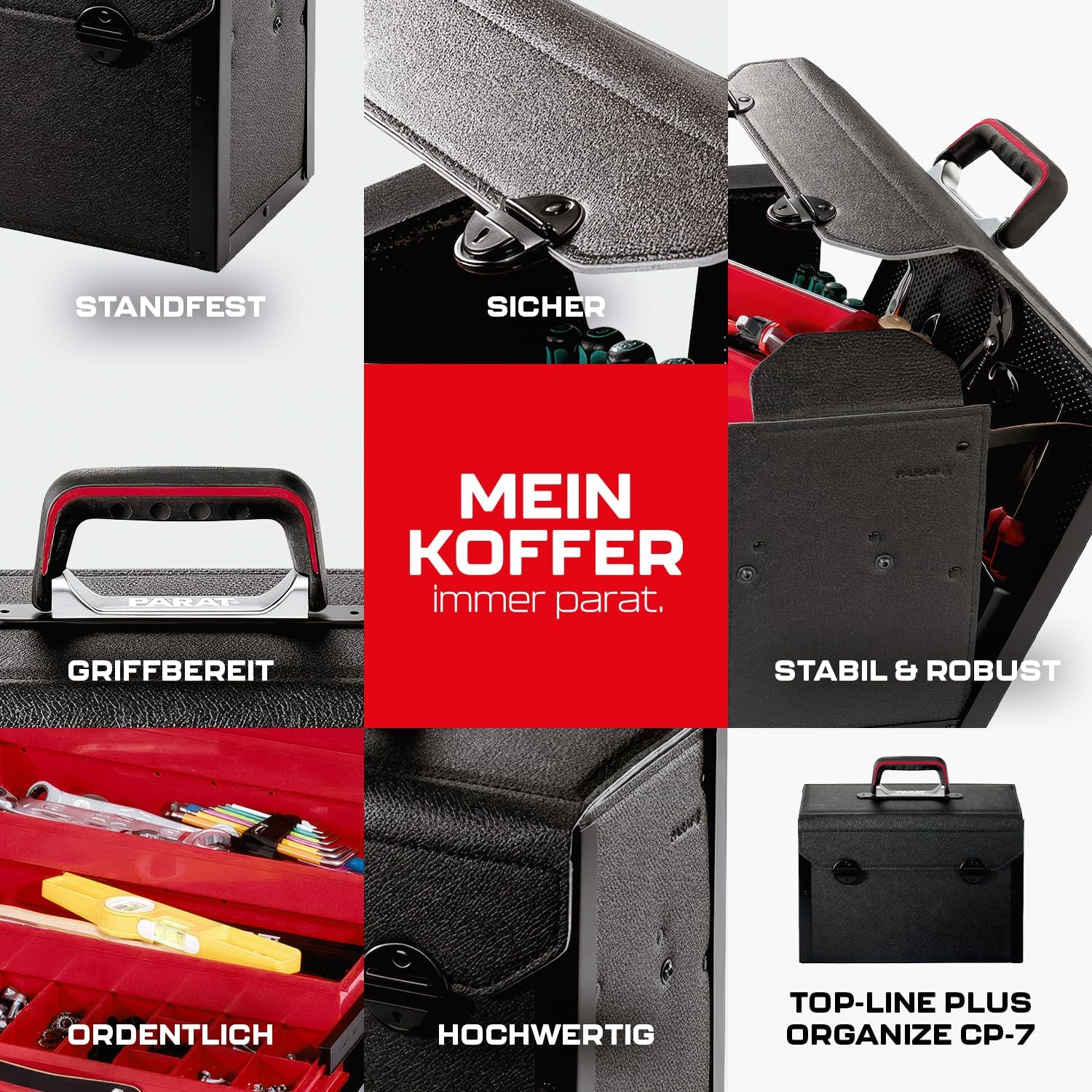 ⚒️ Bau & Montage – Top-Line 43.000.561 Werkzeugkoffer mit 4 Schubladen – Bild 8
