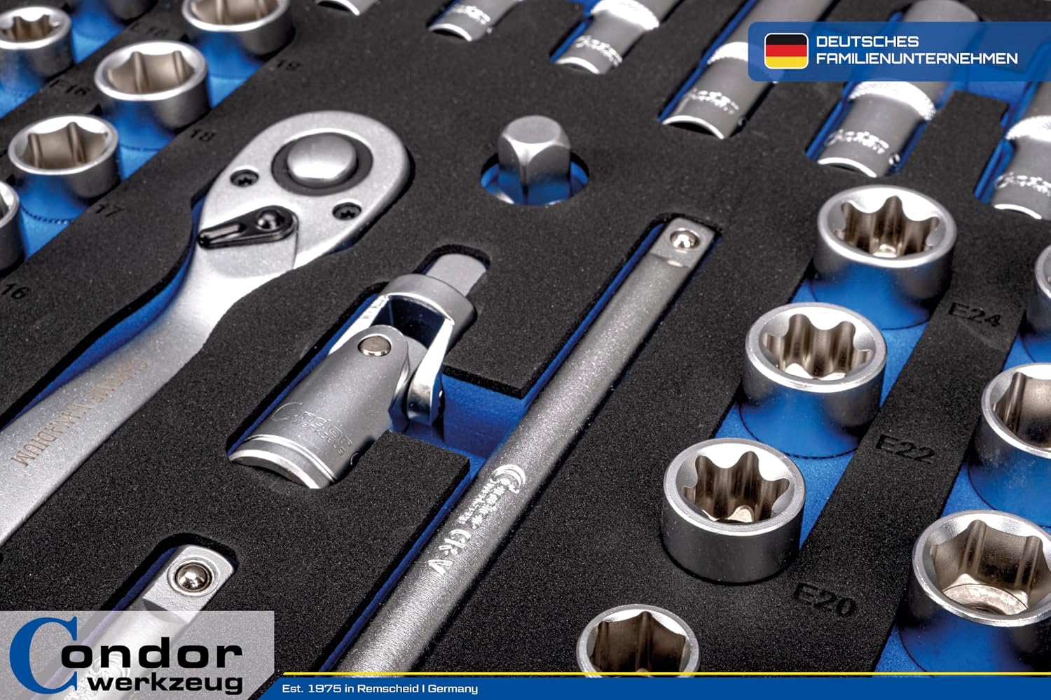 🚗 KFZ & Werkstatt – Condor Tool Socket Spanner Set 7100 Chrome Vanadium Steel – Bild 5