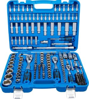 🚗 KFZ & Werkstatt – BGS 2292 Socket Spanner Set Wave Profile 192 Pieces Drive 6.3 mm (1/4") / 10 mm (3/8") / 12.5 mm (1/2") incl. Case, 2245