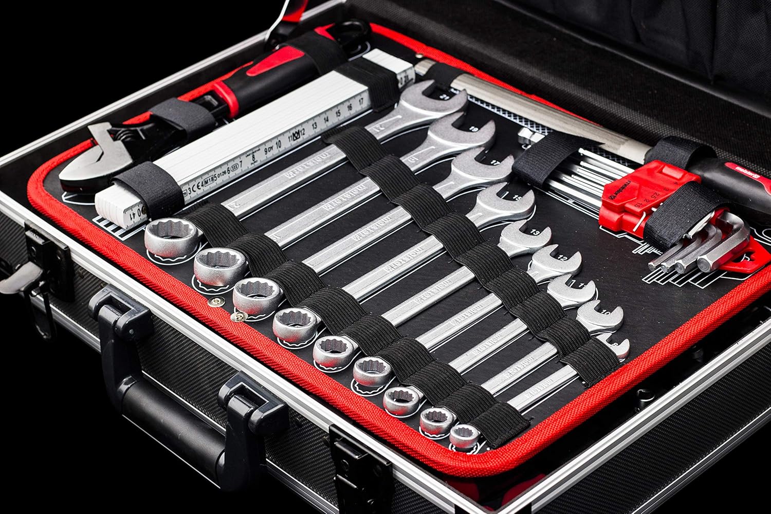🔥 Angebote & Aktionen – Meister 8971490 109-Piece Tool Box, Solid Aluminium Case, Tool Set for the Home, Garage & Workshop, Professional, Filled Tool Box / Tool Chest / Complete Toolbox with Tools – Bild 5